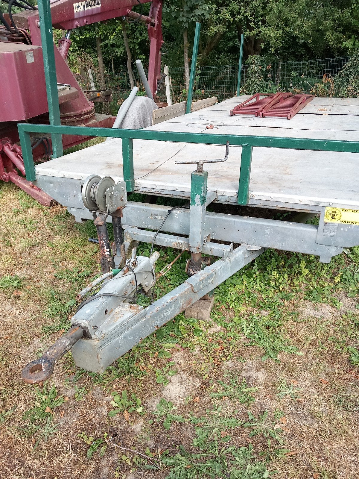 aanhangwagen drieasser Zonder papieren, Ophalen