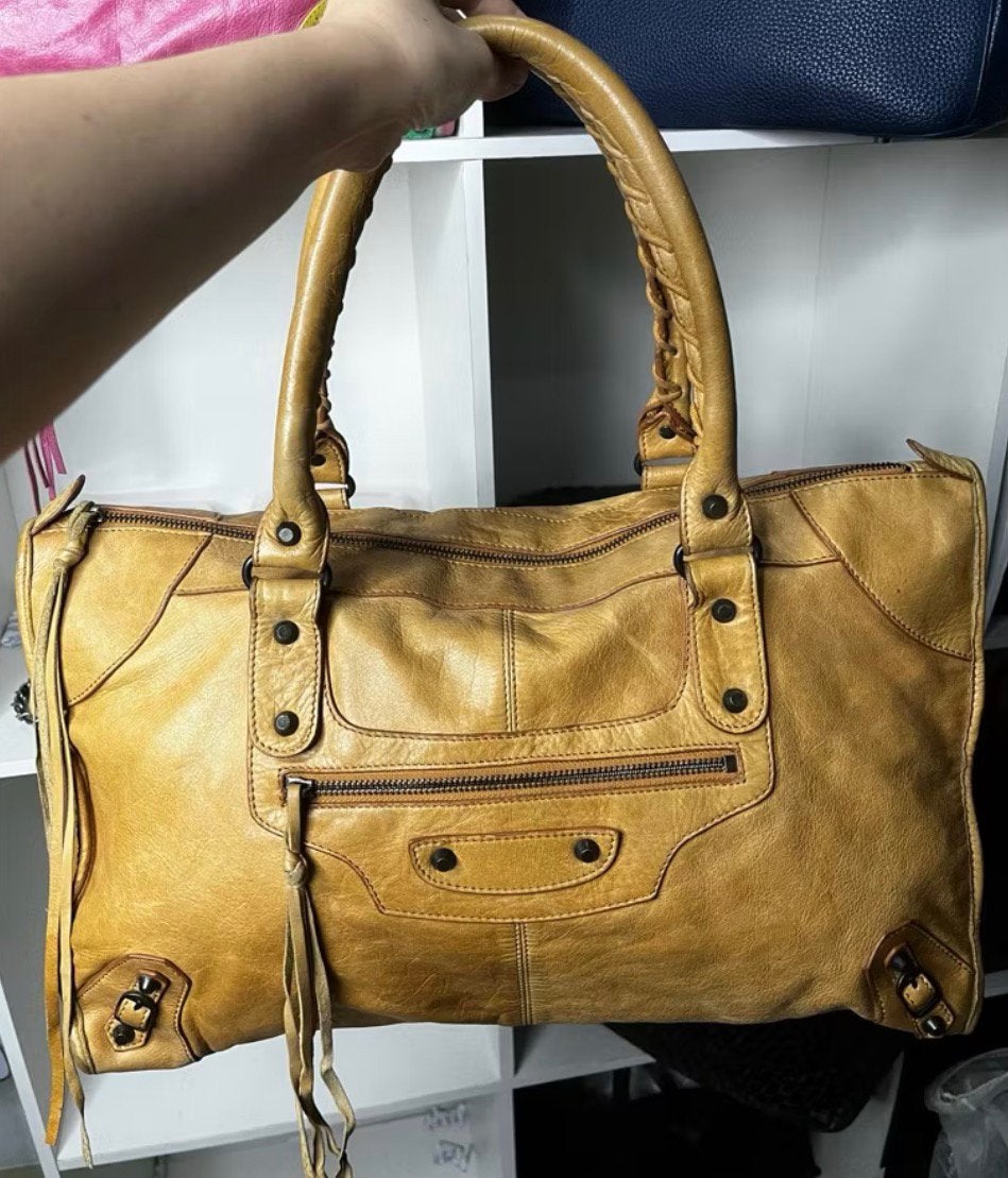 Balenciaga Weekender, Ophalen of Verzenden, Zo goed als nieuw, Geel, Shopper