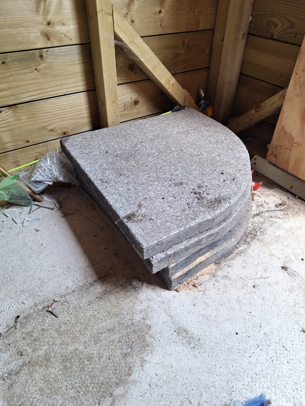 Parasol tegels, Ophalen of Verzenden, Gebruikt, Beton, Terrastegels
