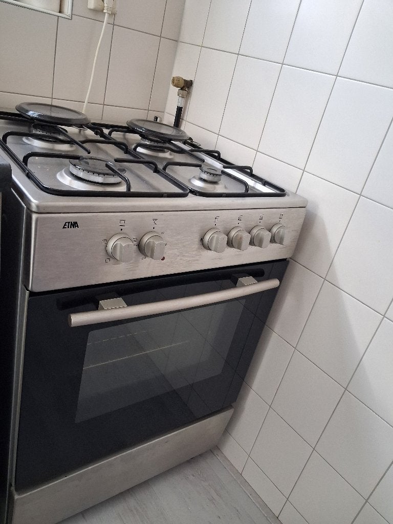 Gasfornuis merk etna  elektrische vonkontsteking, Witgoed en Apparatuur, Ophalen, Gebruikt, 60 cm of meer, Grill