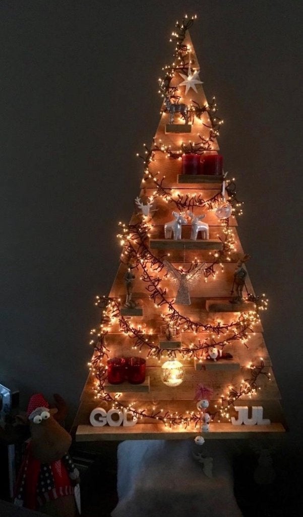 Houten Kerstboom, laten maken van steigerhout, Ophalen, Zo goed als nieuw