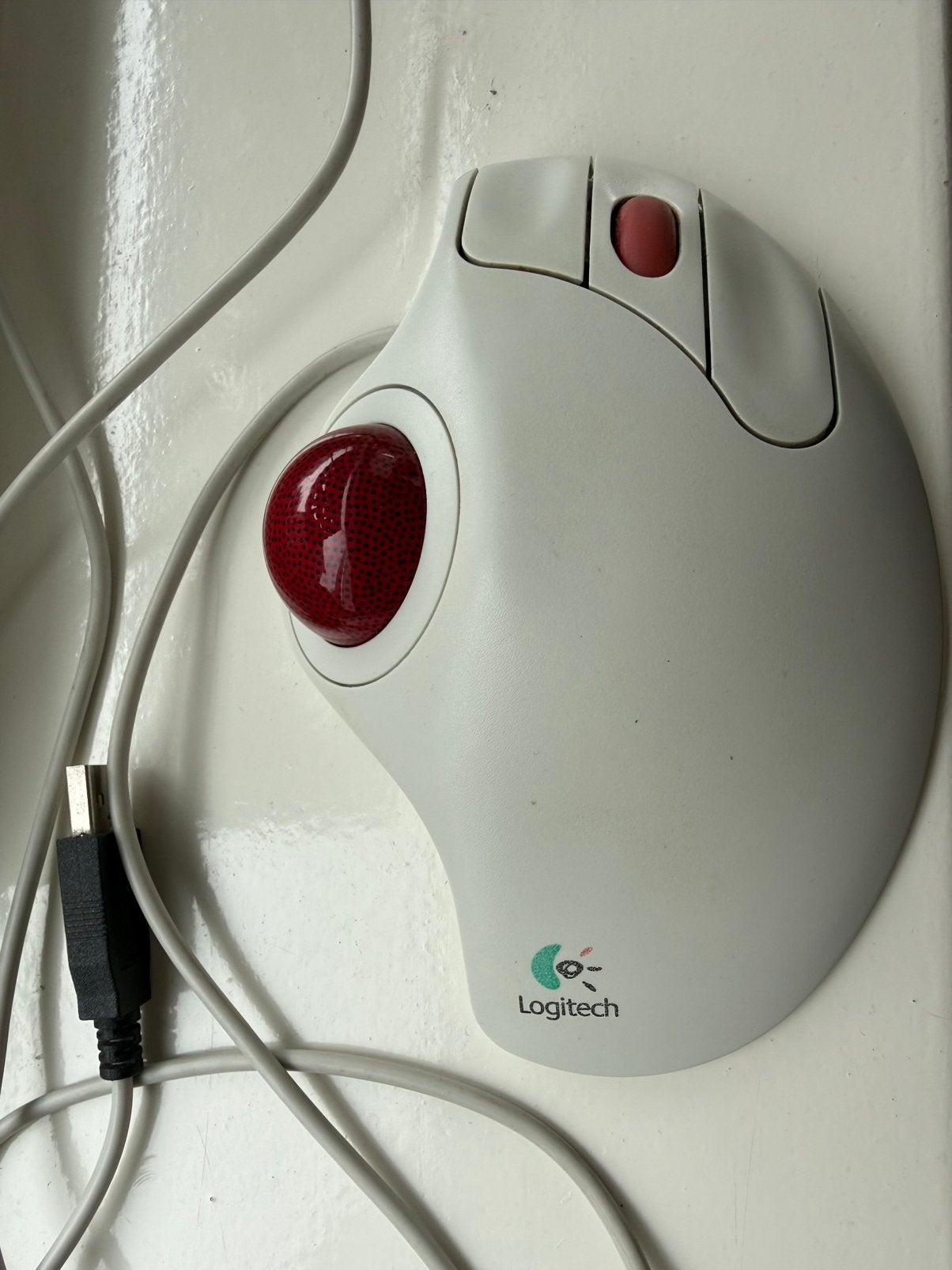 Logitech TrackMan Marble Wheel Muis, Ophalen of Verzenden, Zo goed als nieuw
