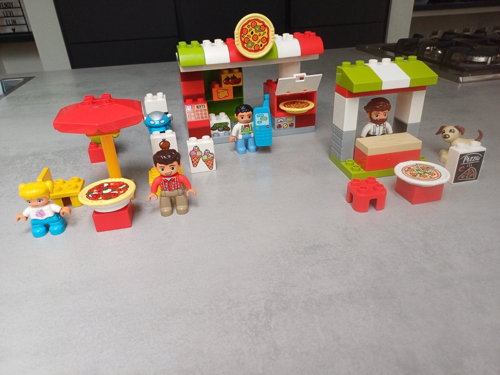 Lego Duplo Pizzeria Sets 10927 + 10834, Gebruikt, Compleet, Ophalen of Verzenden, Duplo