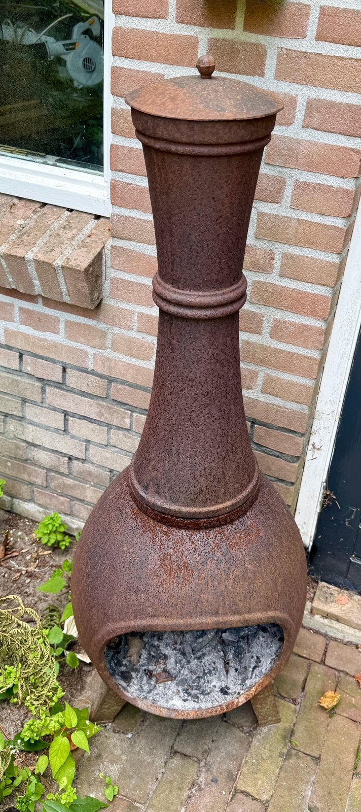 Robuuste en rustieke gietijzeren terrashaard!, Tuin en Terras, Ophalen