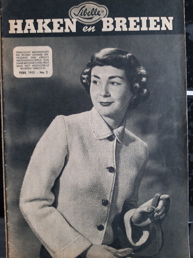 Libelle’s Haken en Breien nr 2 - dec. 1951, Verzenden, Zo goed als nieuw, Breien, Patroon of Boek
