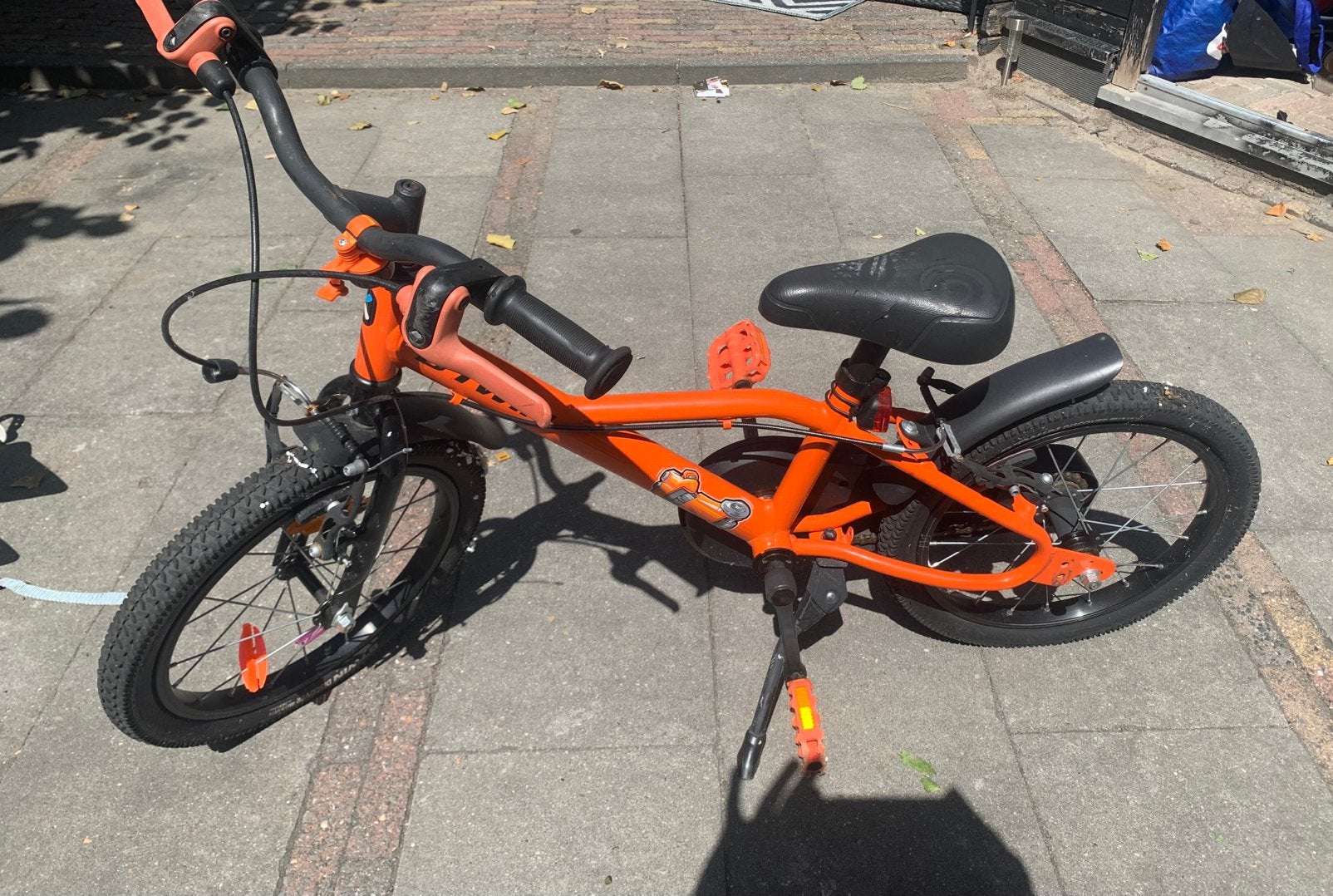 Kinder fiets 16 inch, Ophalen, Gebruikt, Staal, 16 tot 20 inch