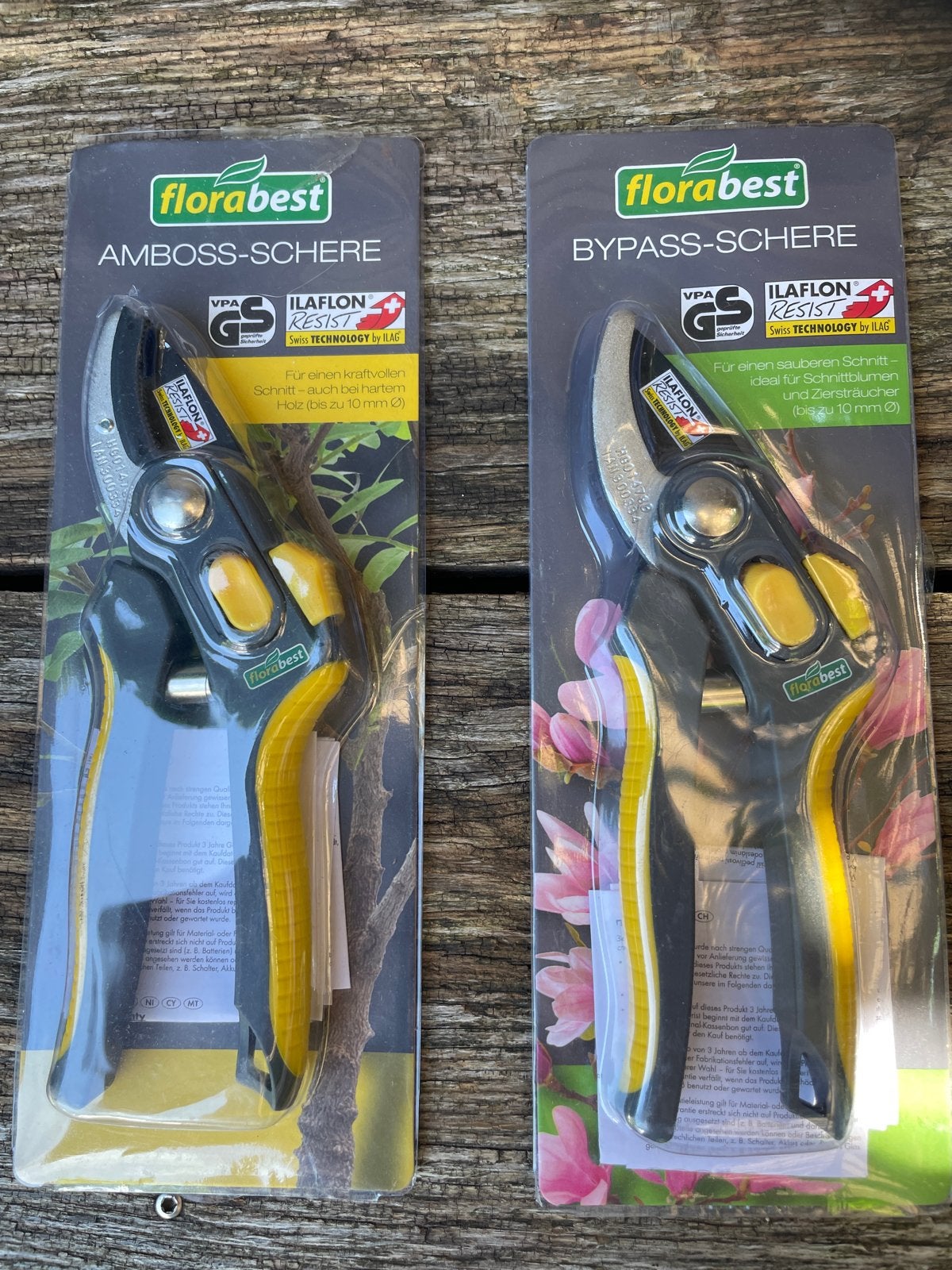 Florabest Snoeischaren Set: Ambolschaar en Bypass-schaar, Ophalen, Nieuw, Minder dan 20 mm