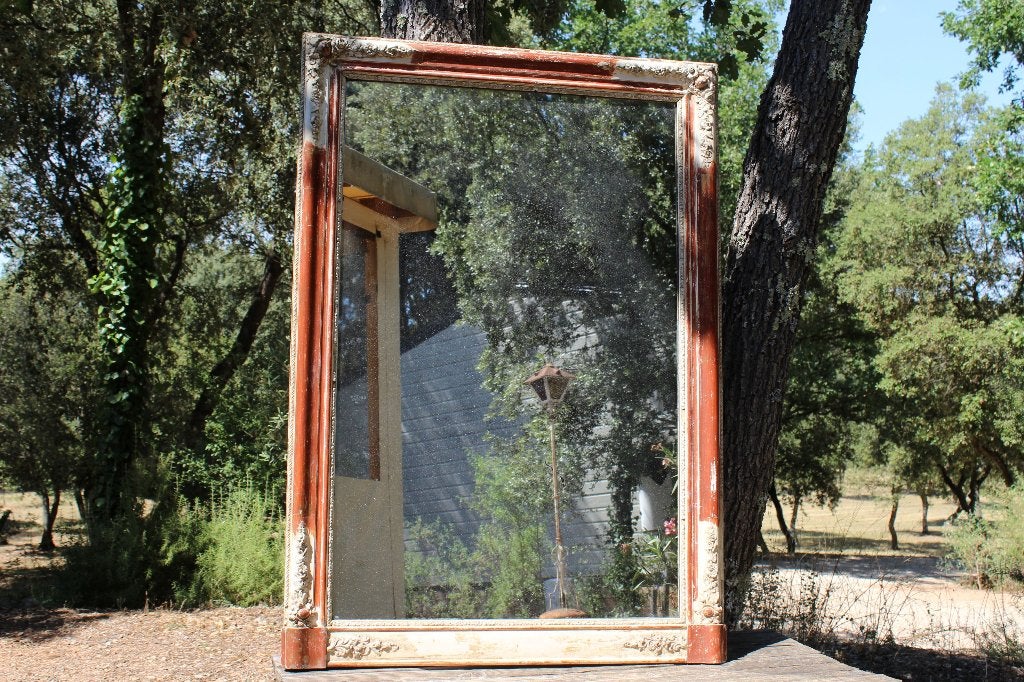 Brocante - Hele bijzondere Barok-spiegel!, Ophalen, Rechthoekig, 50 tot 100 cm