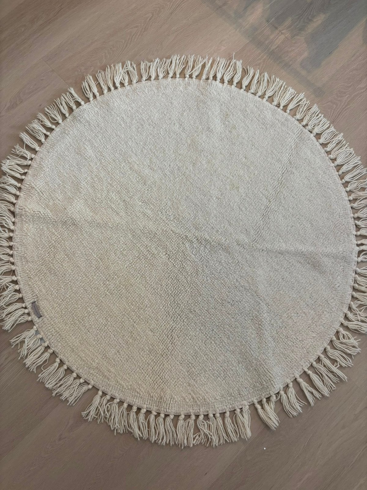 Bloomingville Lenea vloerkleed nature/wool 100%, Beige, Ophalen of Verzenden, Zo goed als nieuw, Kleed of Kussen