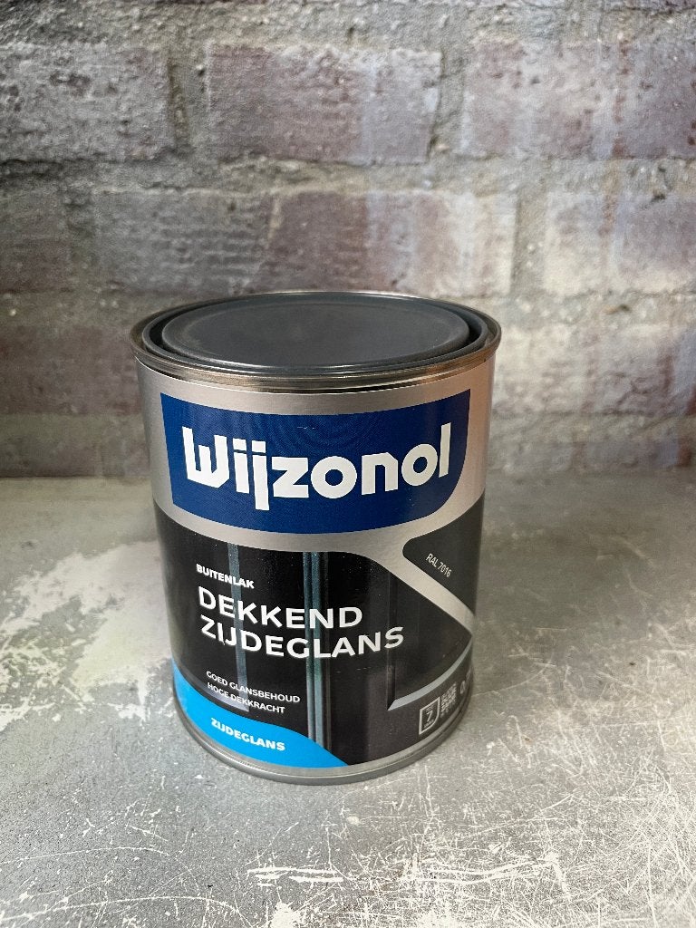 Wijzonol buitenlak zijdeglans antraciet (RAL 7016), Nieuw, Ophalen of Verzenden, Lak, Grijs