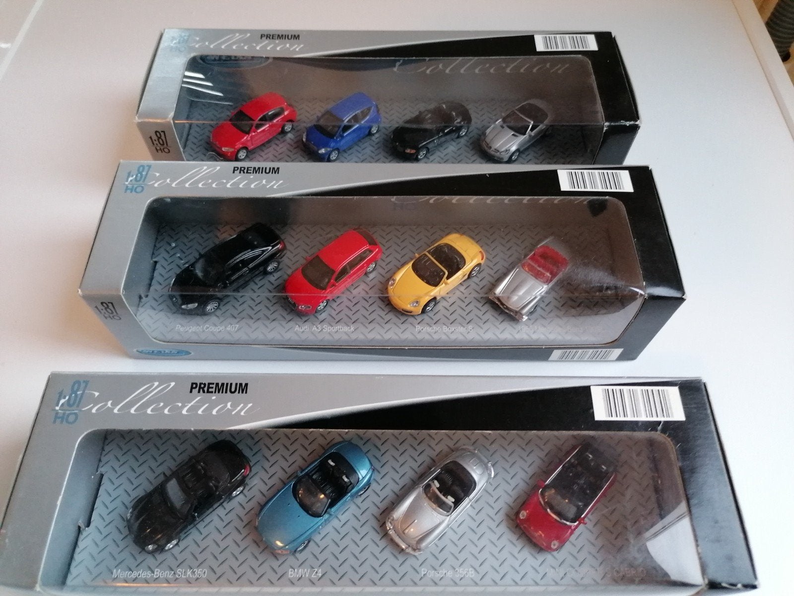 Welly H0. 1:87. Premium collection. 3 set auto's., Hobby en Vrije tijd, Modelauto's | 1:87, Verzenden, Nieuw, Auto, Overige merken