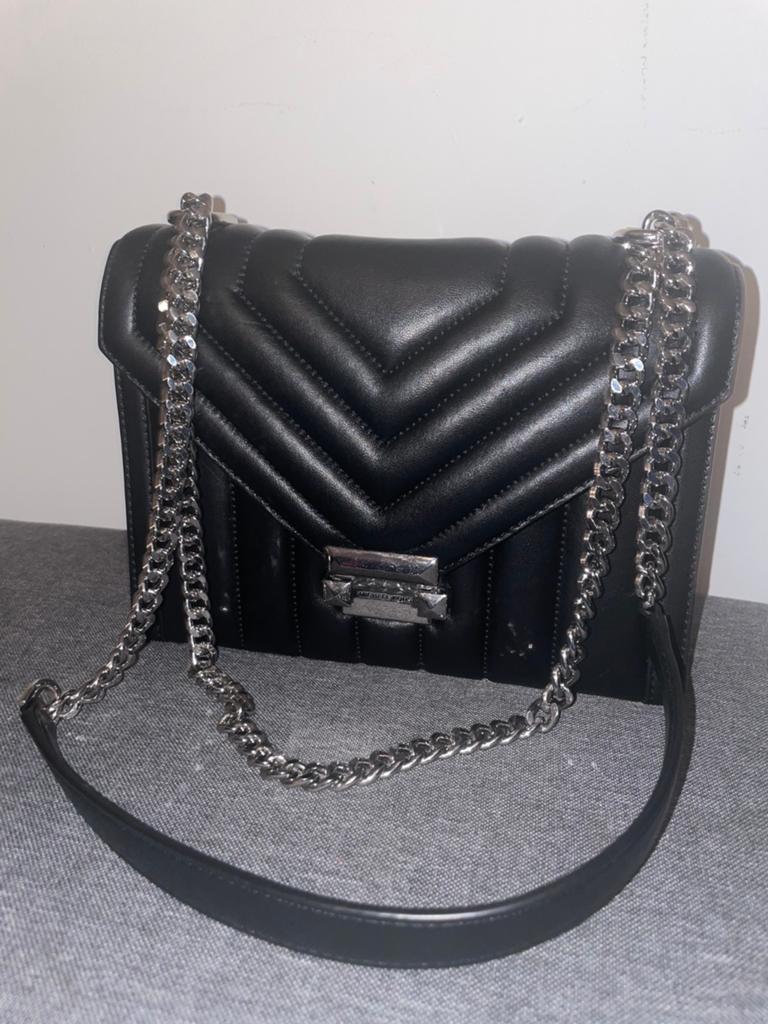 Michael Kors Whitney Zwarte Schoudertas, Ophalen, Zo goed als nieuw, Zwart, Schoudertasje