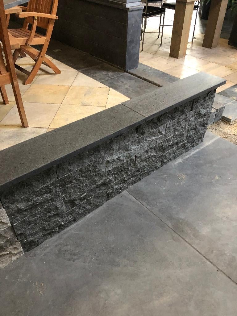 vijverranden muurafdekkers afdekplaten kleurvast basalt, Tuin en Terras, Ophalen of Verzenden, Nieuw