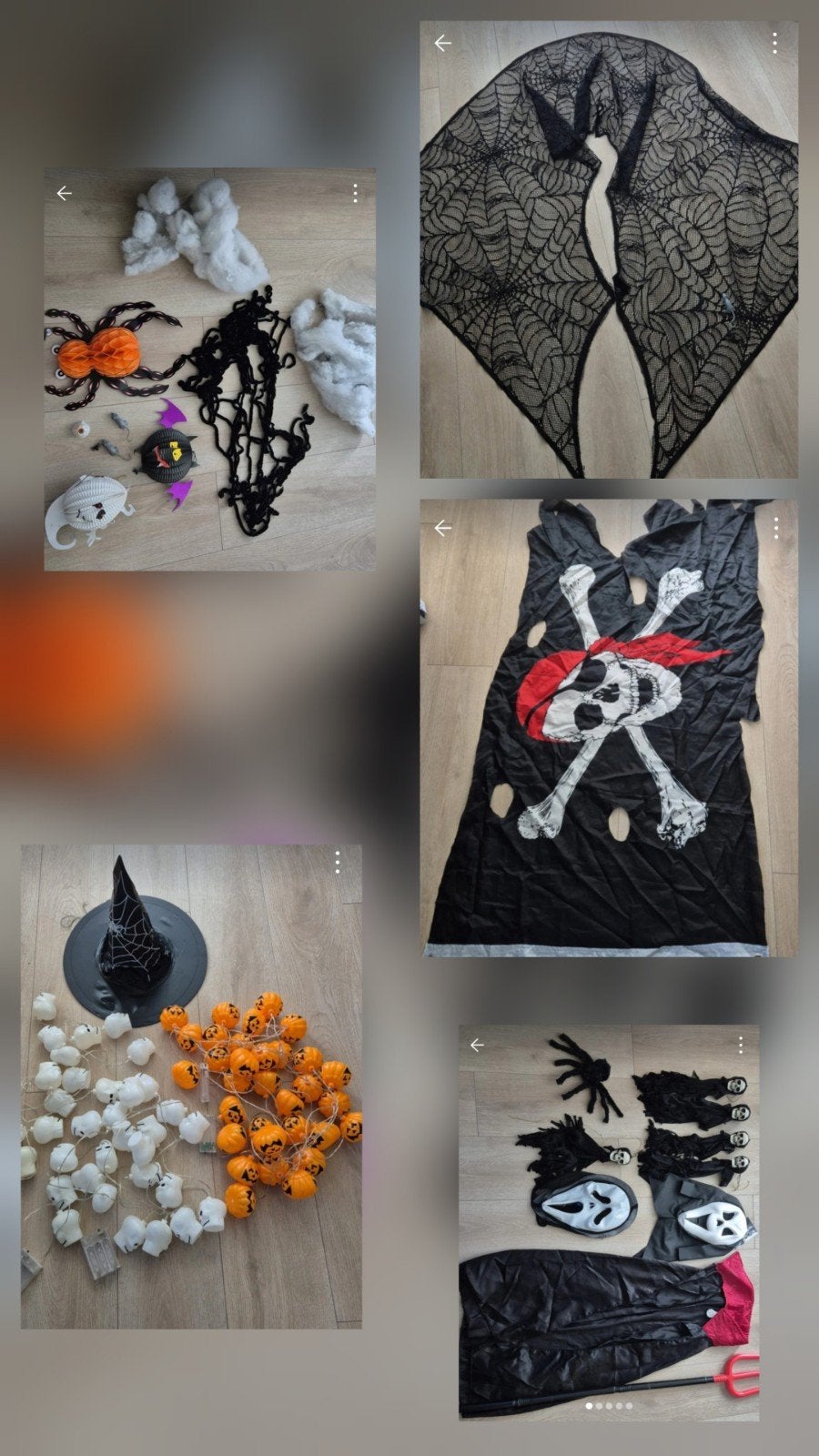 Groot Halloween decoratie en kostuum pakket, Hobby en Vrije tijd, Feestartikelen, Ophalen of Verzenden, Versiering, Halloween of Griezel