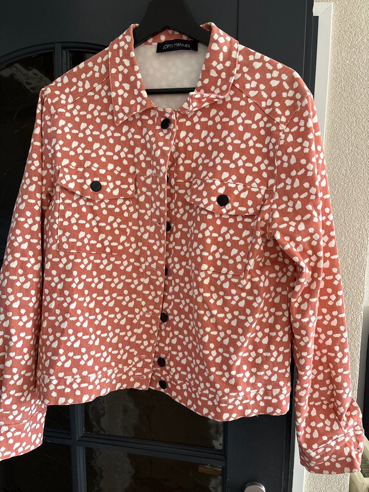Lofty Manner jasje met print, Ophalen of Verzenden, Zo goed als nieuw, Maat 42/44 (L), Bruin