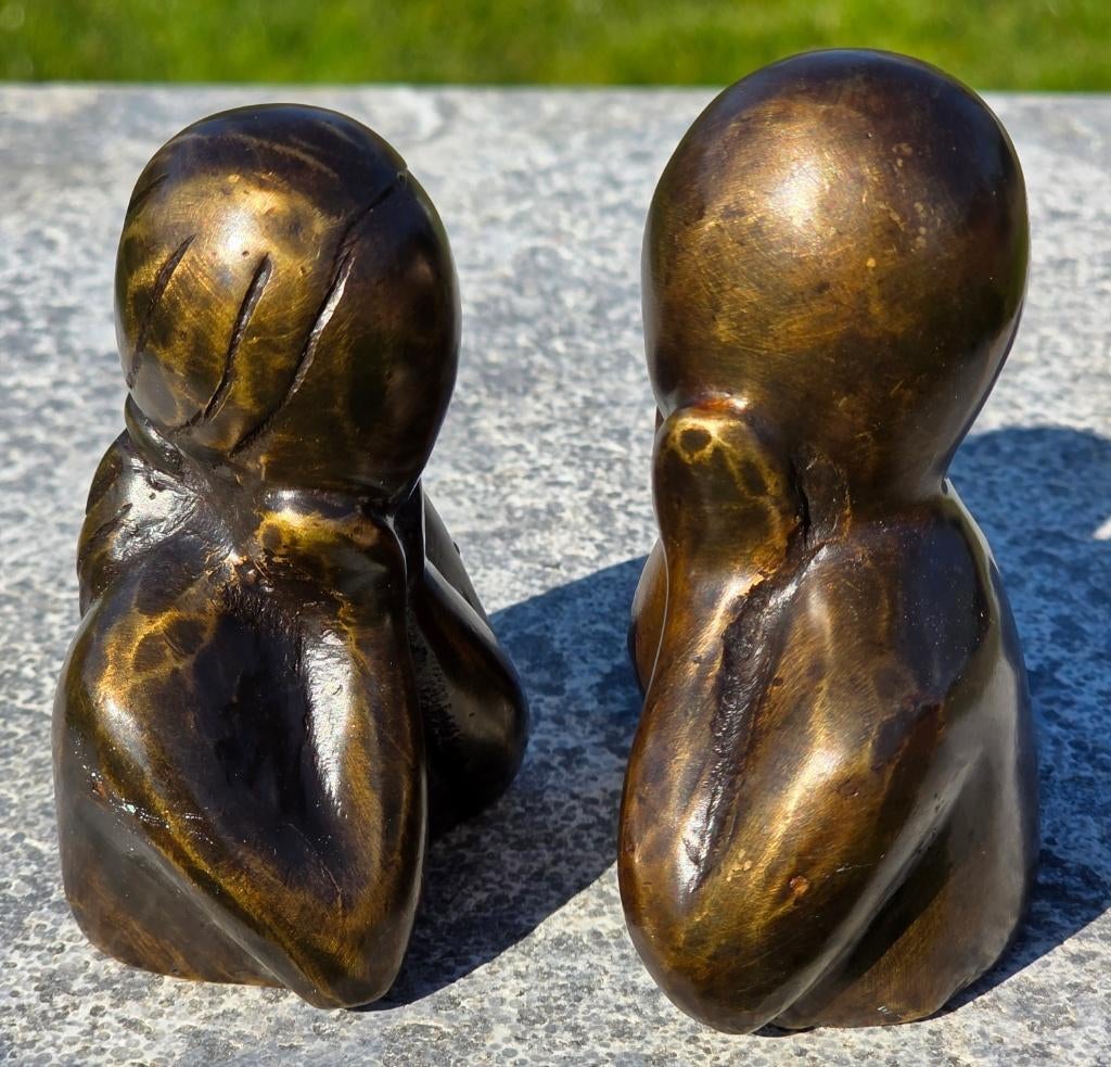 MAN EN VROUW / setprijs / bronzen beeld, Tuin en Terras, Nieuw, Info@huisentuindecoratiemarie.nl, Mensenbeeld, Huis en tuin decoratie marie