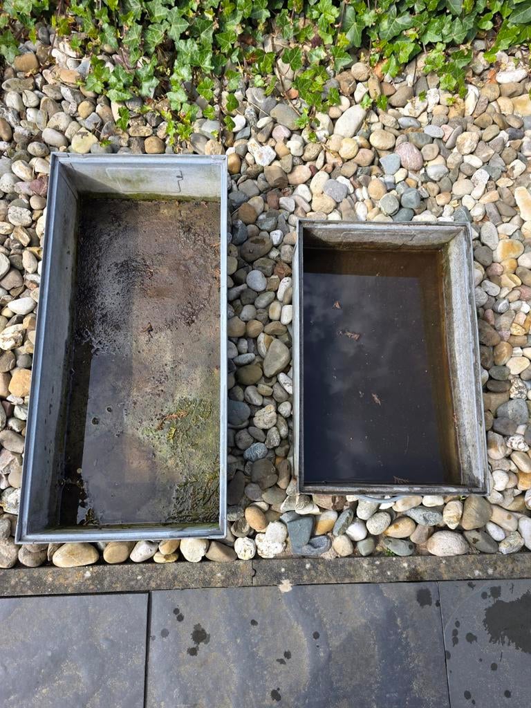 Zinken rechthoekige bakken, Ophalen, Gebruikt, Minder dan 30 cm, Minder dan 60 cm