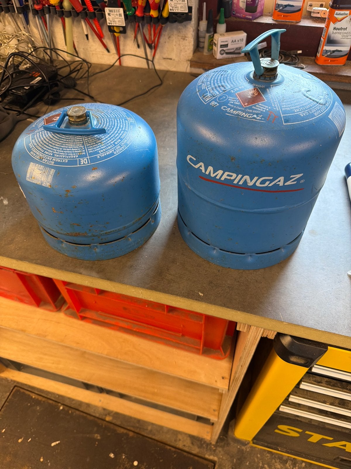 Campingaz gasflessen (1.8kg en 2.75kg), Ophalen, Gebruikt