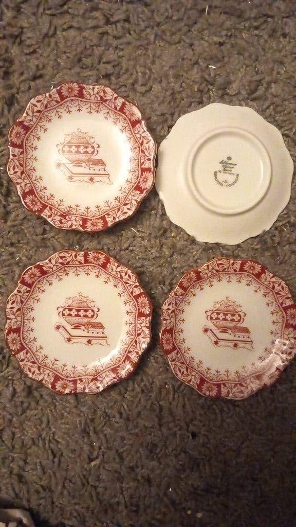 6 Vintage Seltmann Weiden Bavaria bordjes serie Theresia, Antiek en Kunst, Ophalen of Verzenden