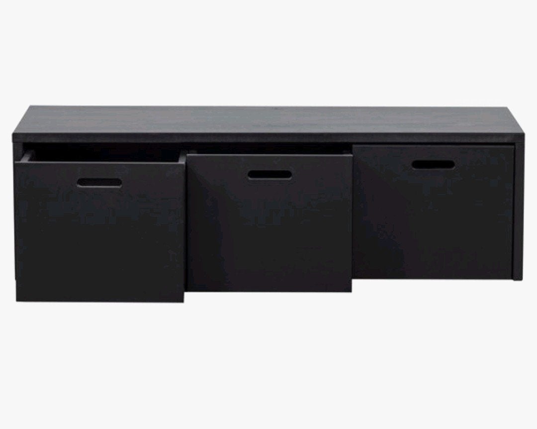 Woood kistbank ladekast zwart NIEUW!, Ophalen, Nieuw, 50 tot 100 cm, Minder dan 100 cm