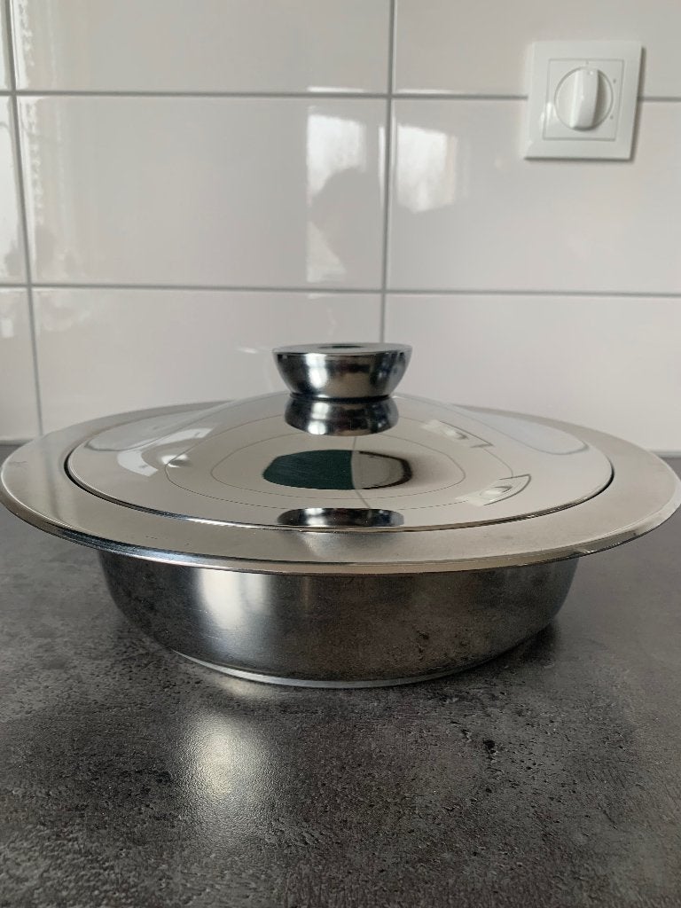 Kuhn Rikon Swiss Made rvs pan 22 cm, Ophalen of Verzenden, Gebruikt, Overige materialen