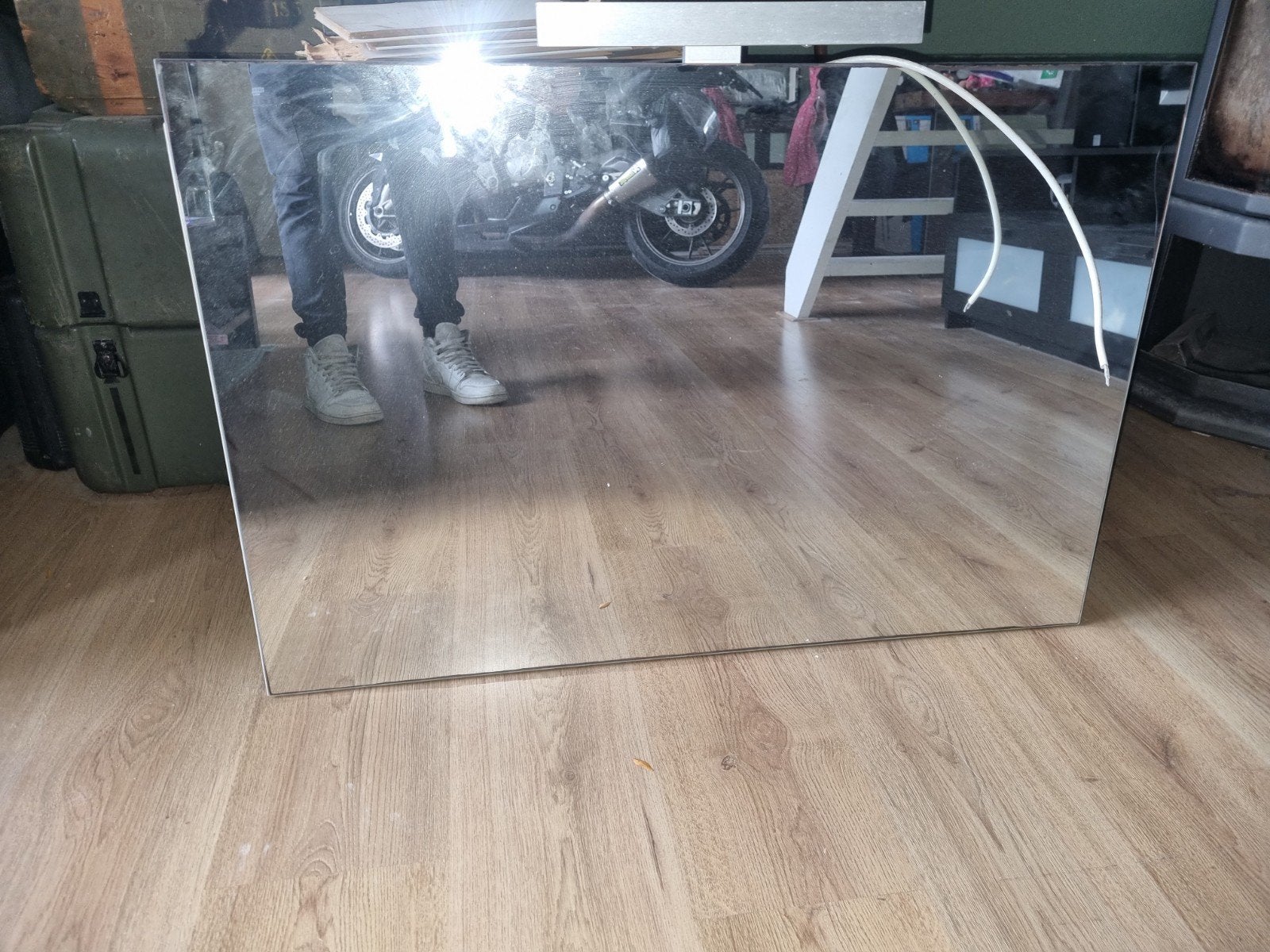 Badkamerspiegel met licht 90x60 cm, Ophalen, Gebruikt, 75 tot 100 cm, Minder dan 100 cm