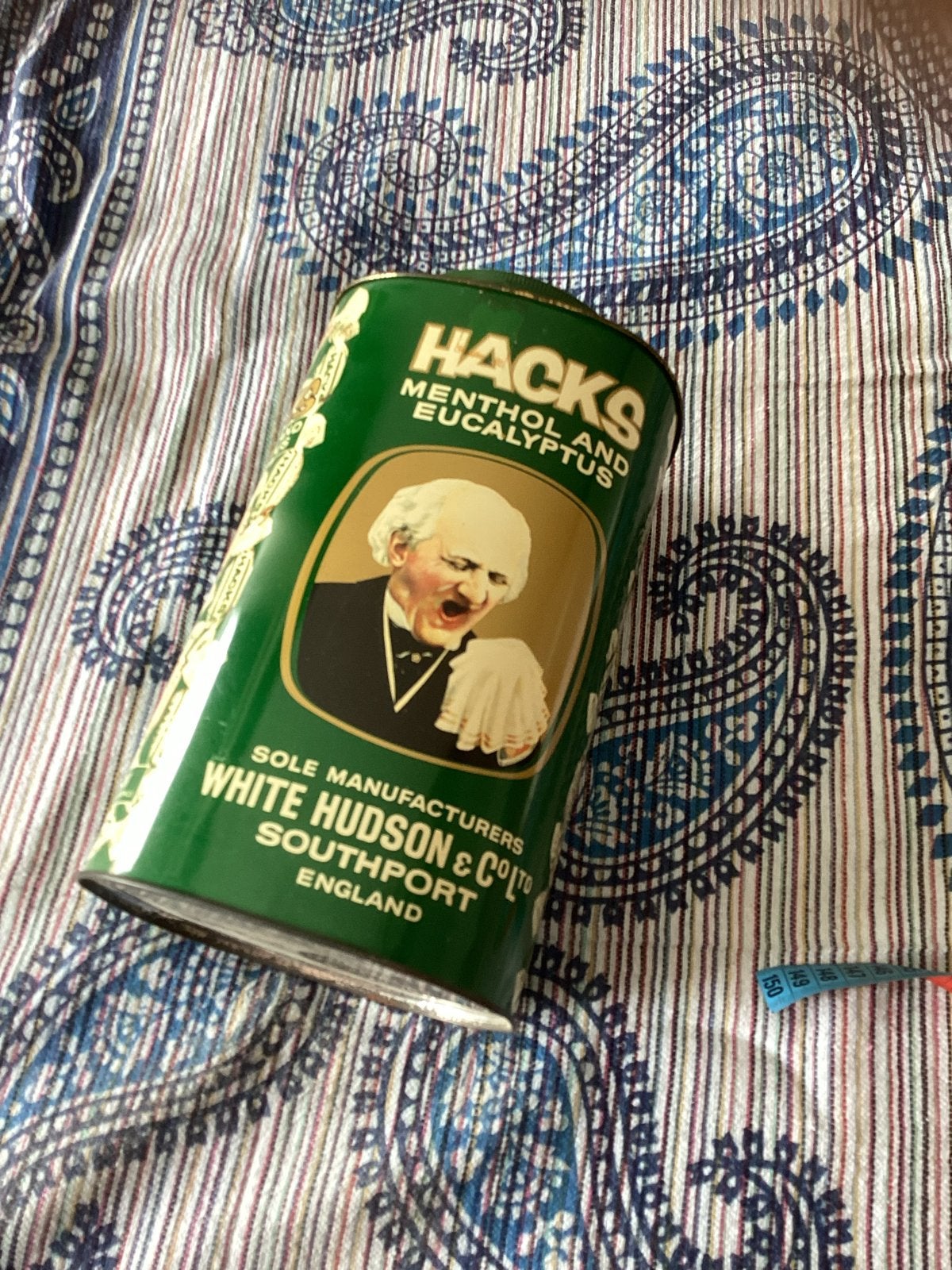 Oud blik Hacks Menthol and Eucalyptus, Verzamelen, Blikken, Ophalen of Verzenden, Gebruikt, Overige, Overige merken