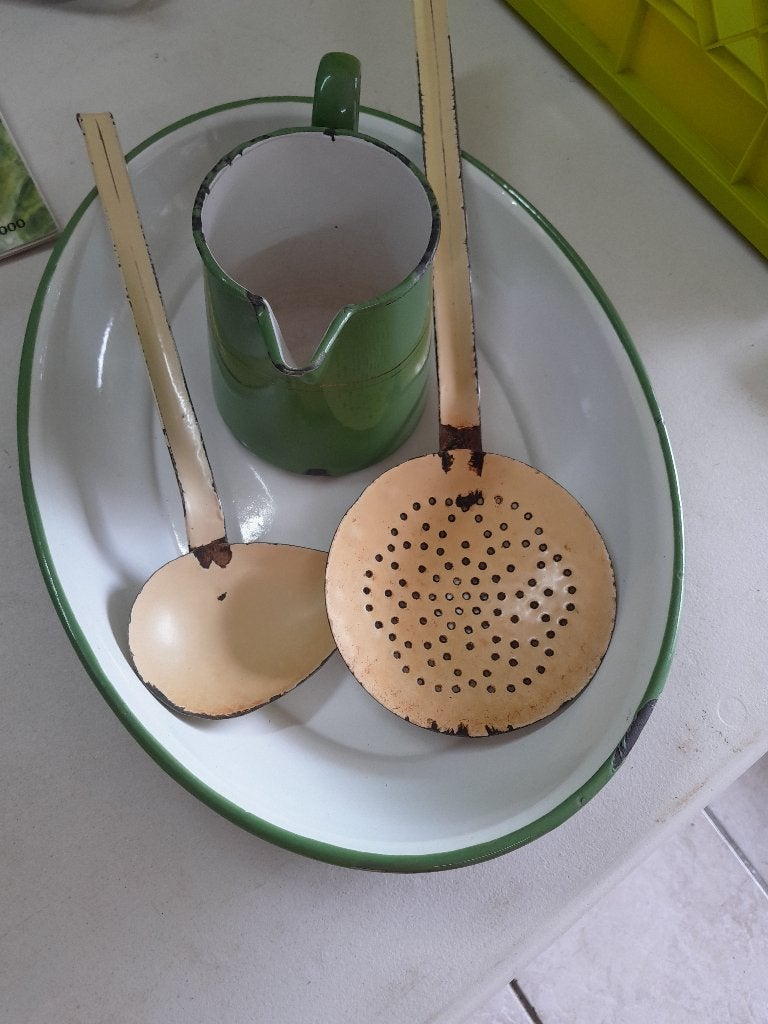 Vintage Emaille Keukengerei, Antiek en Kunst, Ophalen of Verzenden