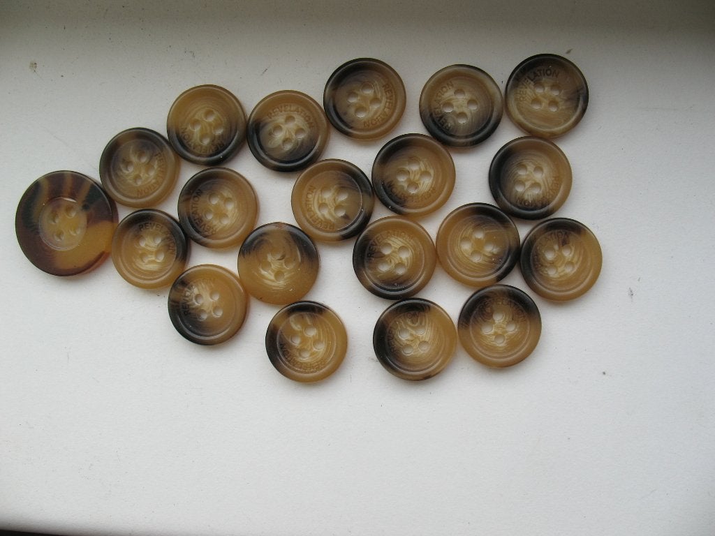 Set van 18 knoopjes + 1 Grotere Schildpadlook, Hobby en Vrije tijd, Naaien en Fournituren, Ophalen of Verzenden, Zo goed als nieuw