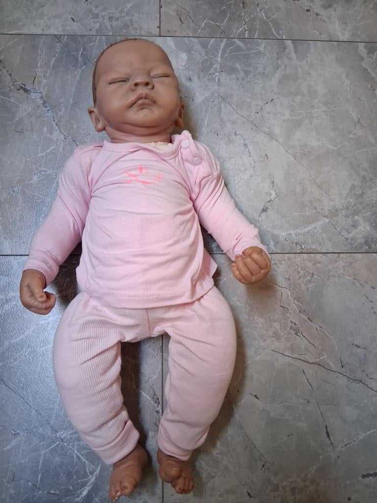Realistische Reborn Babypop met Geboortecertificaat, Ophalen of Verzenden, Zo goed als nieuw, Babypop