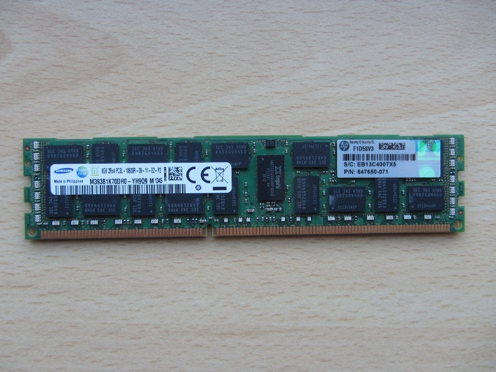 Samsung 8GB PC3-10600 DDR3-1333MHz ECC Registered CL9, Computers en Software, 1333 MHz, Server, 8 GB, DDR3