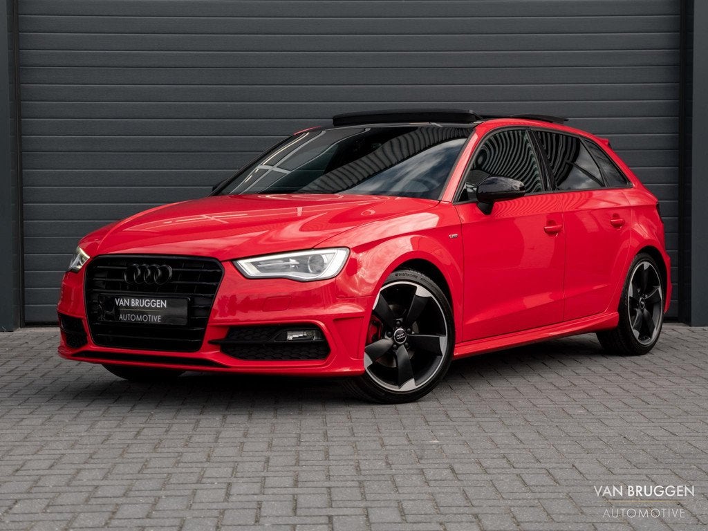 Audi A3 Sportback 1.4 TFSI 3x S-Line Pano RS NAP Cruise 18", Auto's, Audi, Euro 5, Gebruikt, Zwart, Leder en Stof