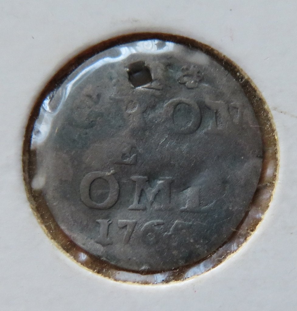 Zeldzame zilveren  bezemstuiver Groningen en Ommelanden 1765, Vóór koninkrijk, Zilver, Losse munt, Overige waardes