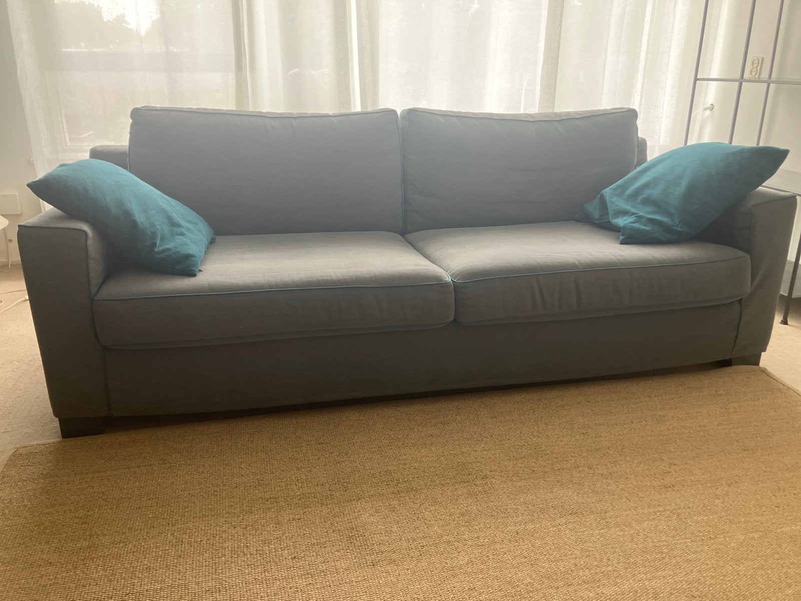 Linteloo design bank in mooie staat (2.15m - 1m), Ophalen, Design, Driepersoons, 75 tot 100 cm