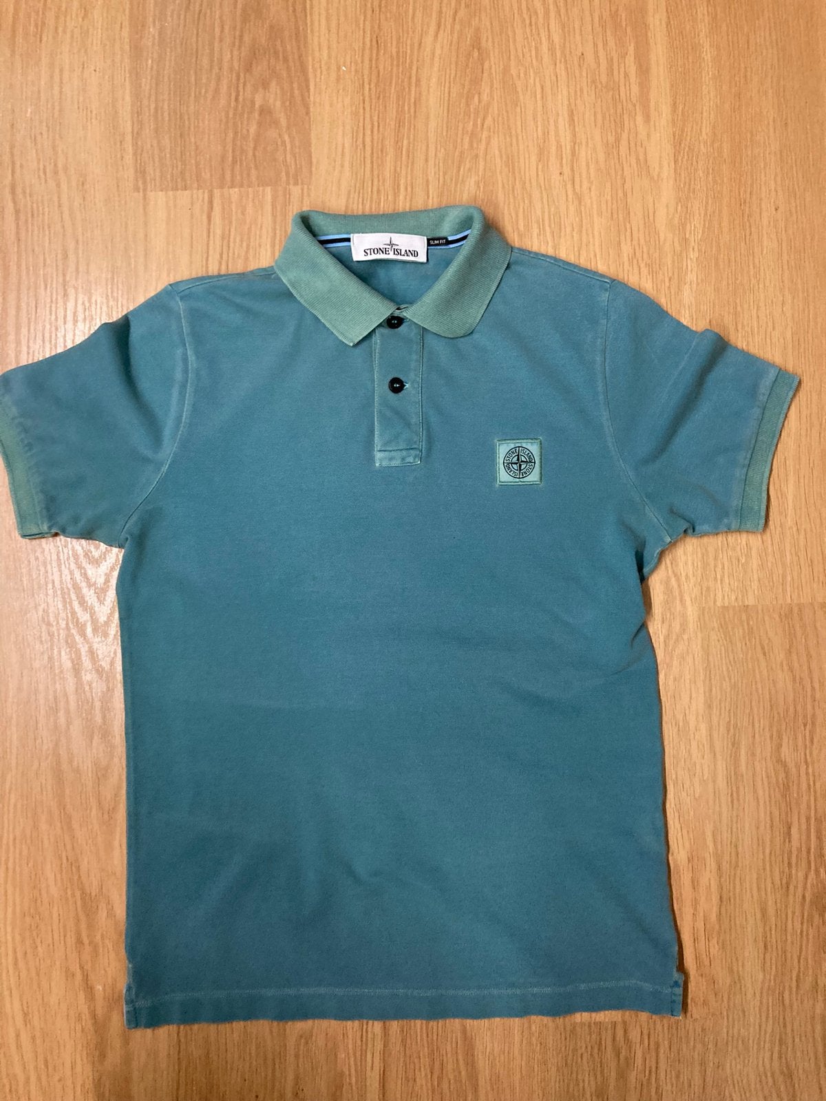 Stone Island Polo - S - Green - Authentiek - Logo op borst, Ophalen of Verzenden, Groen, Maat 46 (S) of kleiner, Stone Island