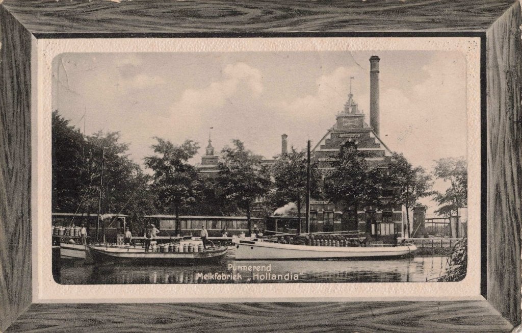 Purmerend Melkfabriek Hollandia met stoomtram ZR1472, Ophalen, Voor 1920, Gelopen, Noord-Holland
