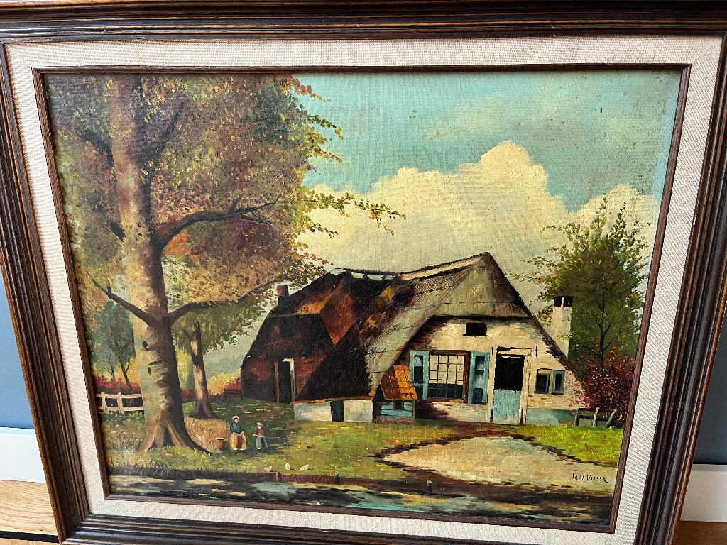 Schilderij Jaap Visser, Antiek en Kunst, Ophalen