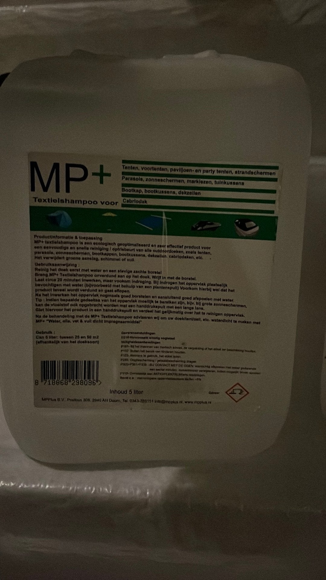 MP+ Textiel shampoo en impregneer, Ophalen, Nieuw