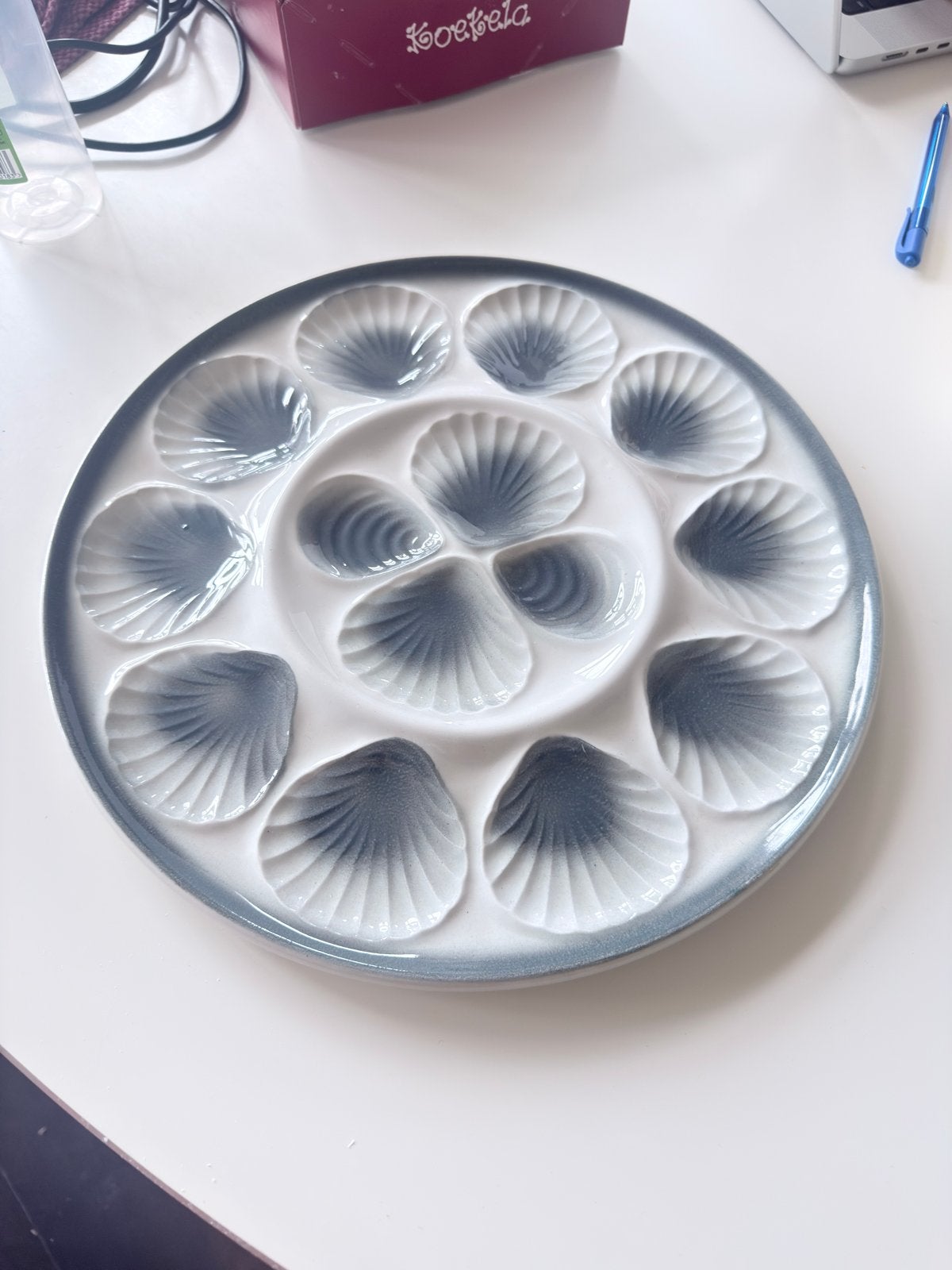 Moulin de Loup Oesterbord Groot - Vintage Servies, Overige merken, Keramiek, Vintage, Ophalen of Verzenden