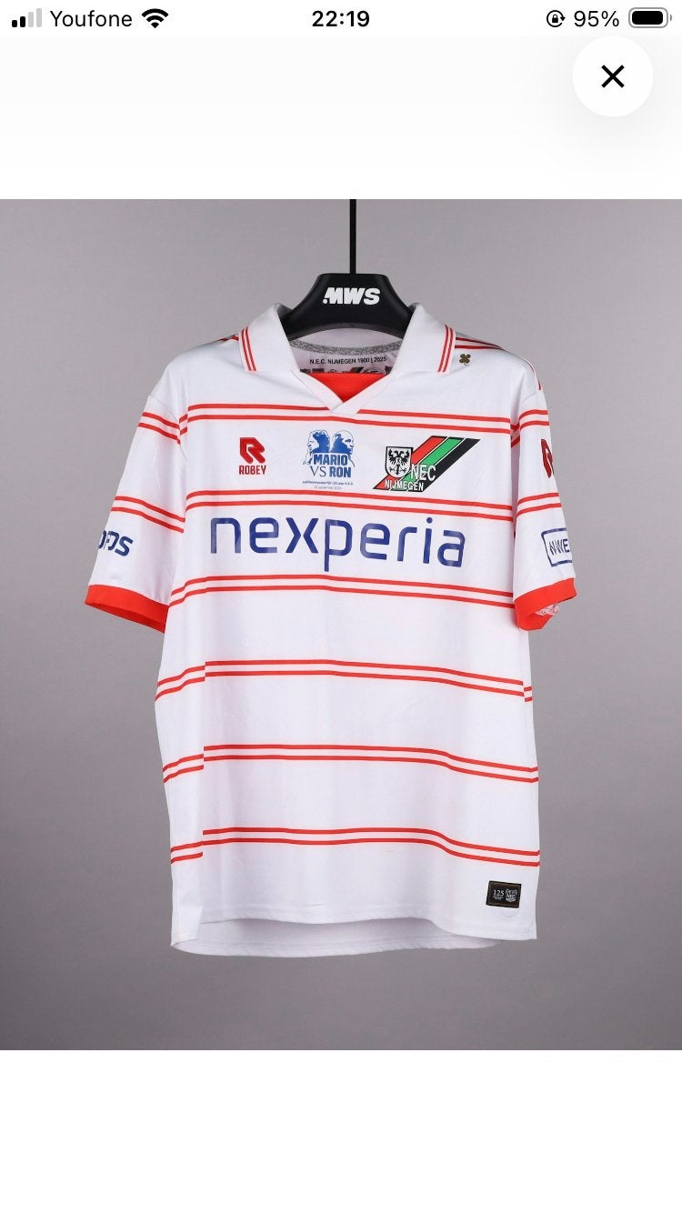 Jubileumwedstrijdshirt  NEC 125 jaar en balkenshirts, Ophalen, Zo goed als nieuw, Overige binnenlandse clubs, Shirt