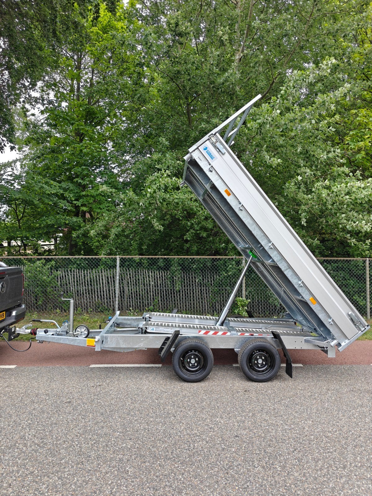 Demo Hapert kipper aanhanger met rijplaten, Auto diversen, Ophalen, Zo goed als nieuw