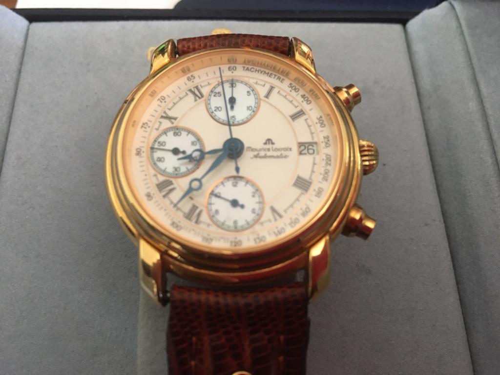 Maurice Lacroix Chronograph Masterpiece 03274, Overige merken, Leer, Polshorloge, Ophalen of Verzenden