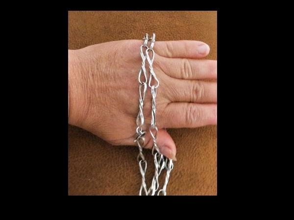 Bijzonder 68 cm lang Modernistische Zilveren Collier!, Sieraden, Tassen en Uiterlijk, Antieke sieraden, Verzenden, Zilver, Ketting