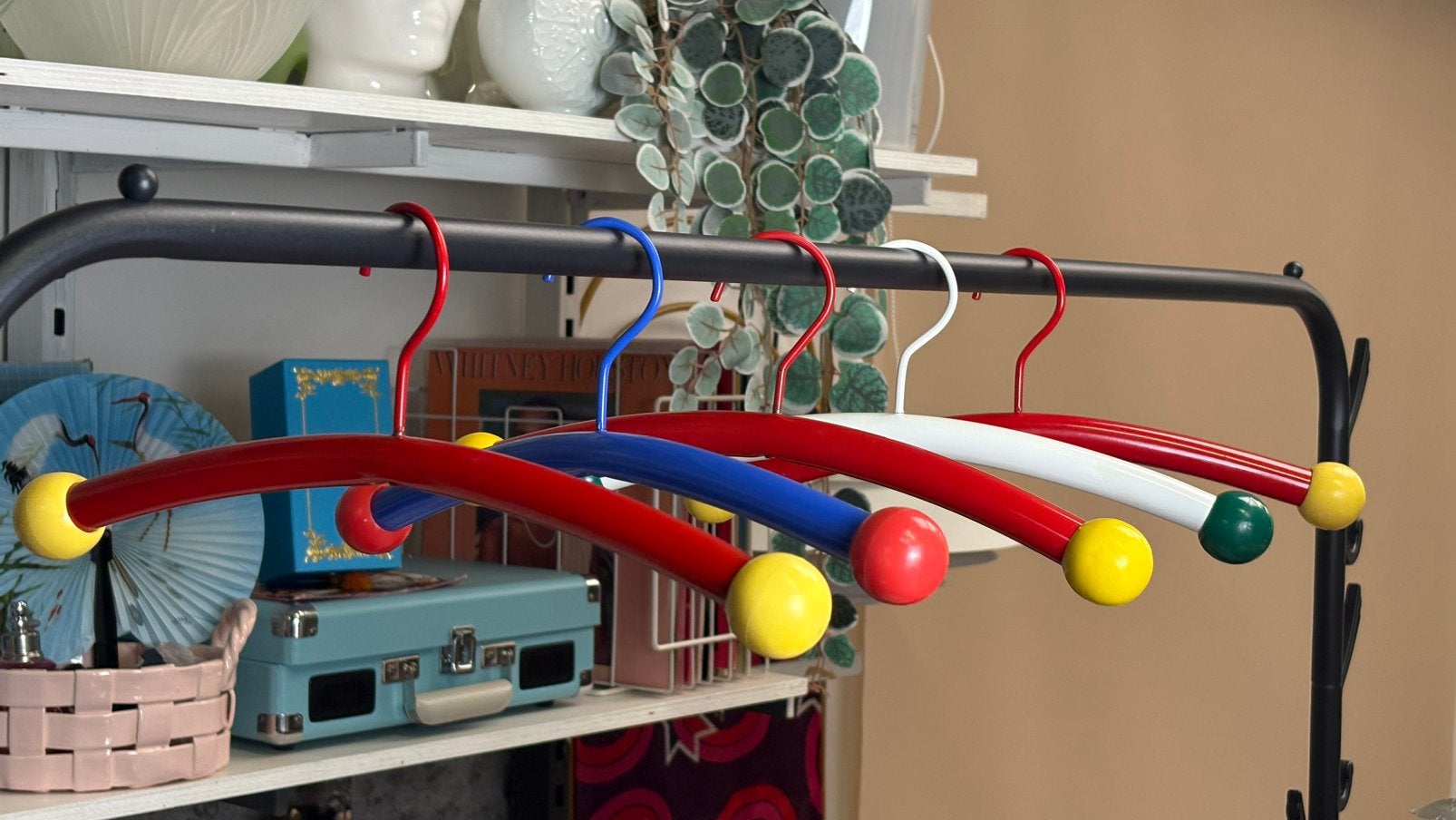 5 x vintage IKEA Plagg design metalen kledinghangers Memphis, -, Ikea, -, Ophalen of Verzenden