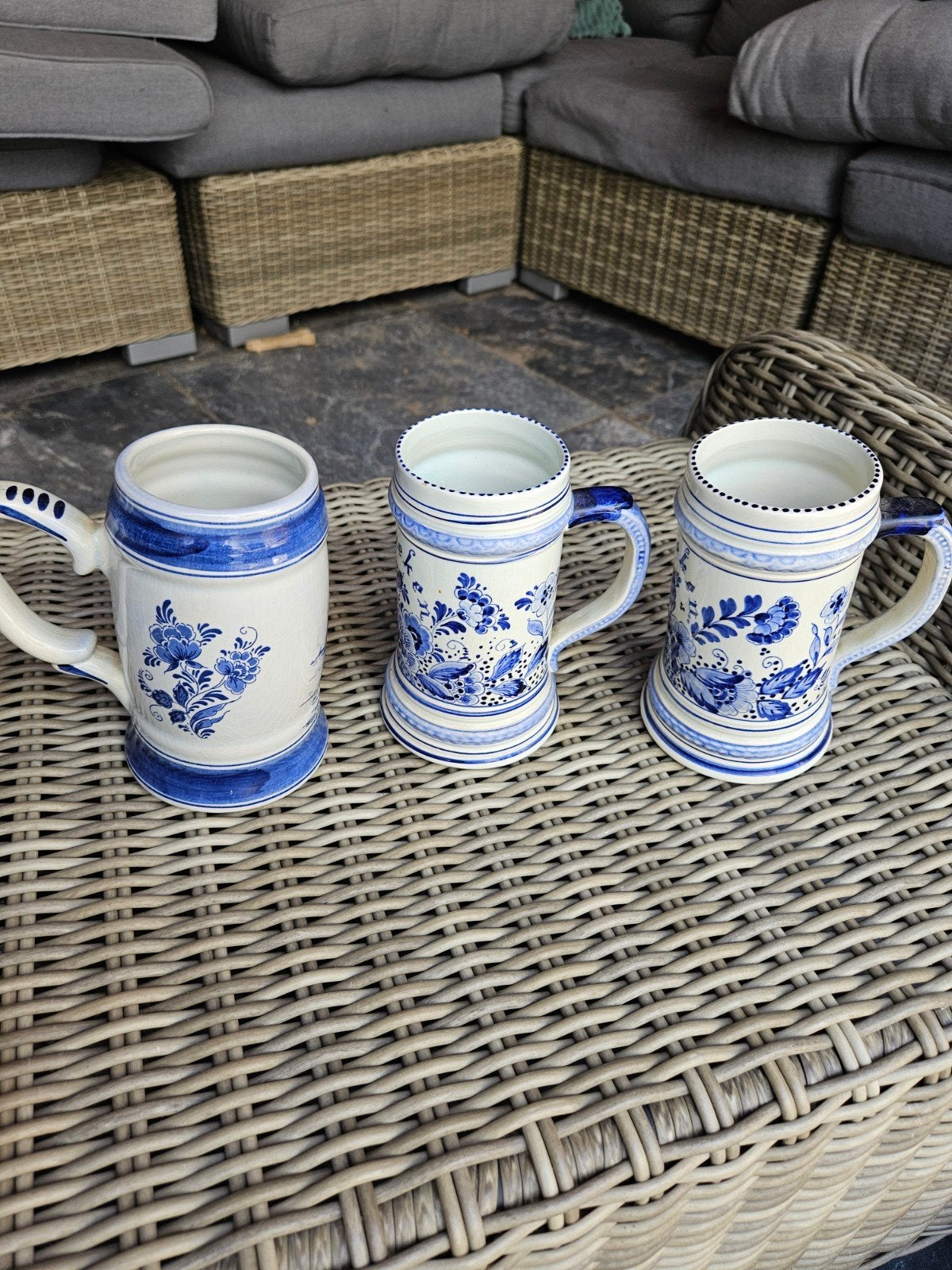 Delftsblauwe bierpullen.  Heineken., Ophalen of Verzenden