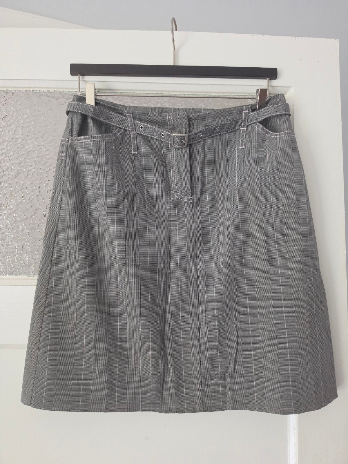 MNG Casual Wear geruite rok met riem, maat 40, Maat 38/40 (M), MNG Casual Wear, Ophalen of Verzenden, Zo goed als nieuw