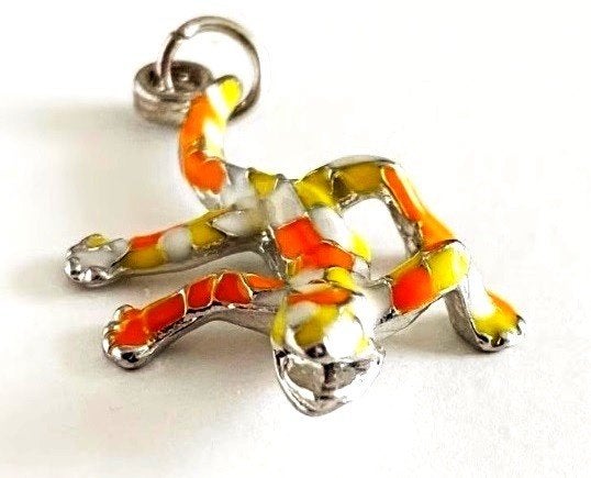 Mooie Hagedishanger / Gekko emaille ketting hanger, Verzenden, Zo goed als nieuw, Overige materialen