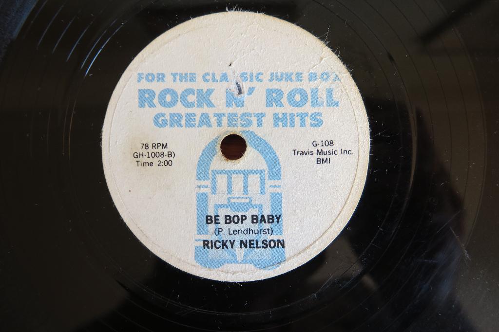 Ricky Nelson Be-Bop baby 78 toeren wurlitzer 78rpm Seeburg, Ophalen of Verzenden, Gebruikt, 10 inch