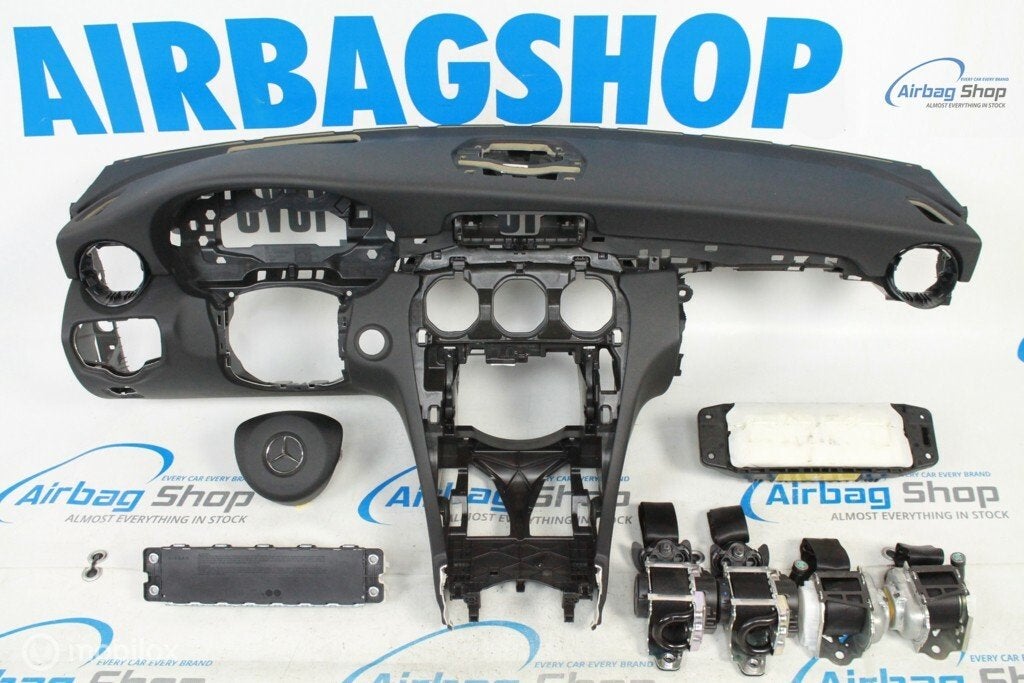 Airbag set - Dashboard zwart HUD Mercedes C W205 2014-heden, Auto-onderdelen, Gebruikt, Ophalen of Verzenden