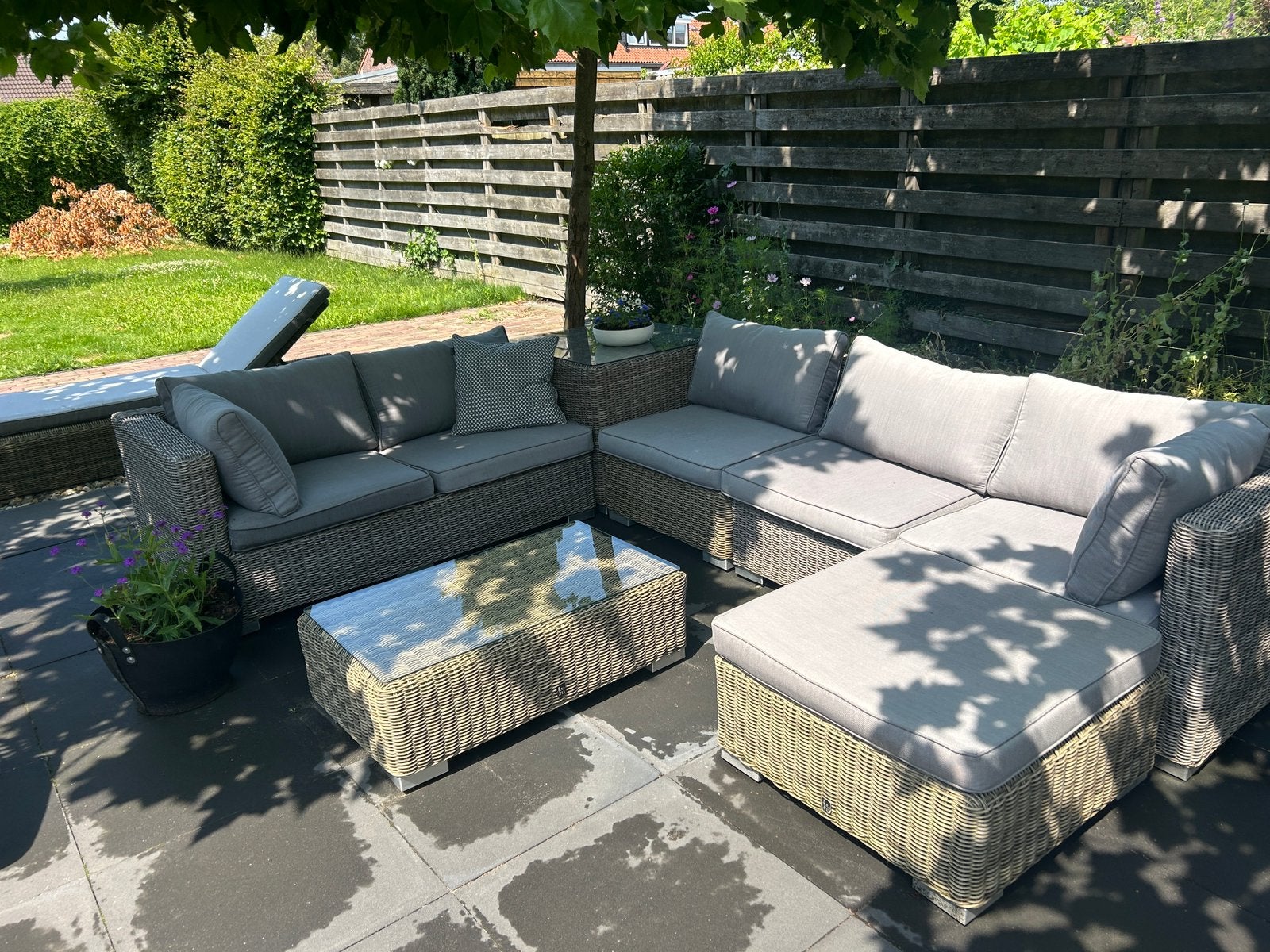 Intratuin loungeset, Ophalen, Gebruikt, Wicker